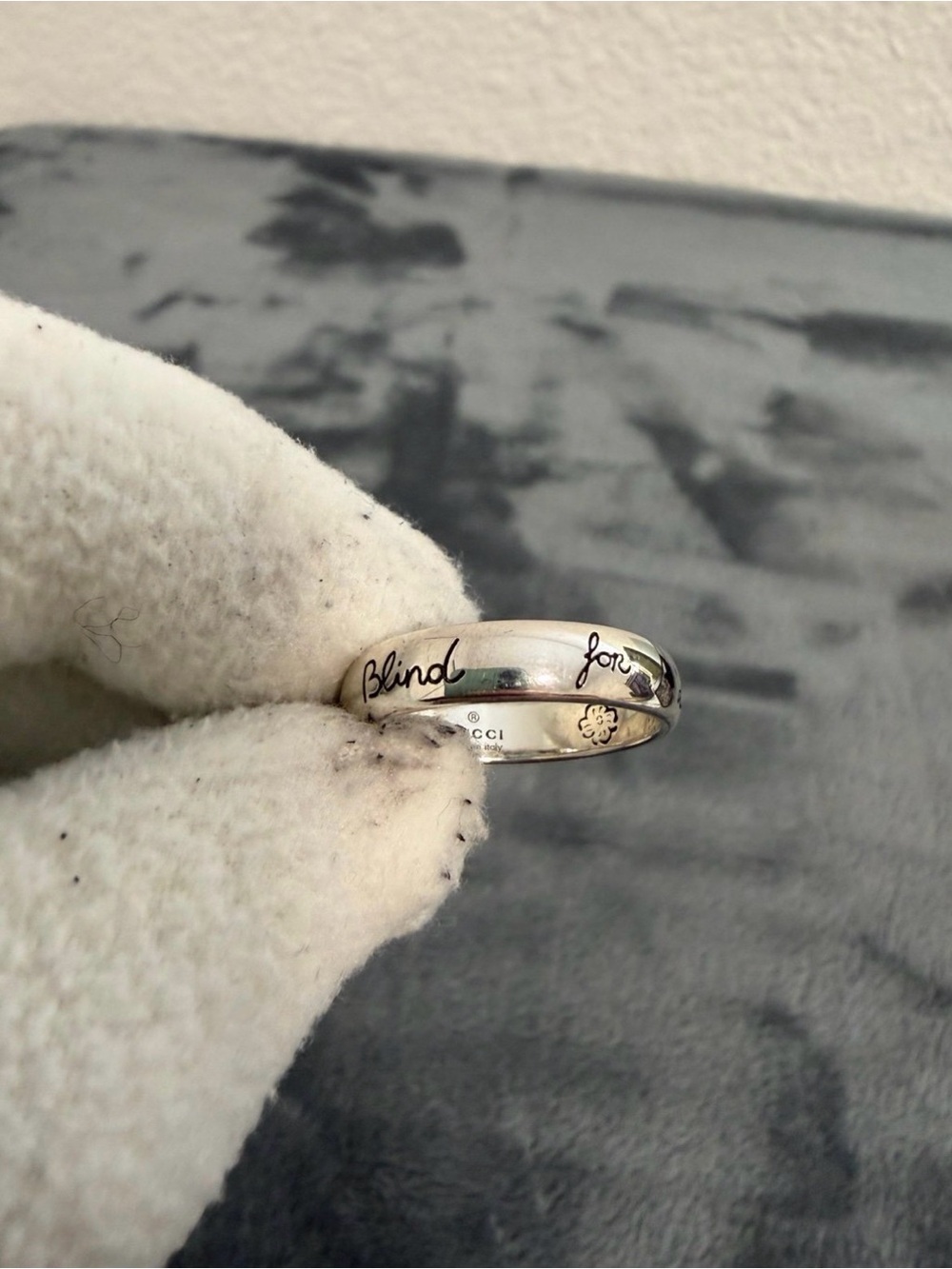 Brand New Gucci Blind for Love Sterling Silver 925 Ring Size 22 (US 10) - Picture 2 of 9